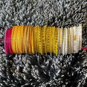 White and yellow bangles